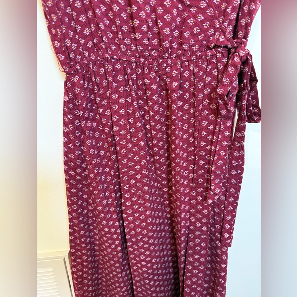 Band of Gypsies Burgundy Floral Maxi Dress *GREAT USED CONDITION* - Picture 5 of 11
